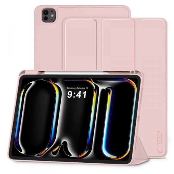 TECH-PROTECT SC PEN – Etui do iPad Pro 11 (M4, 2024–2025) z miejscem na rysik – Różowe