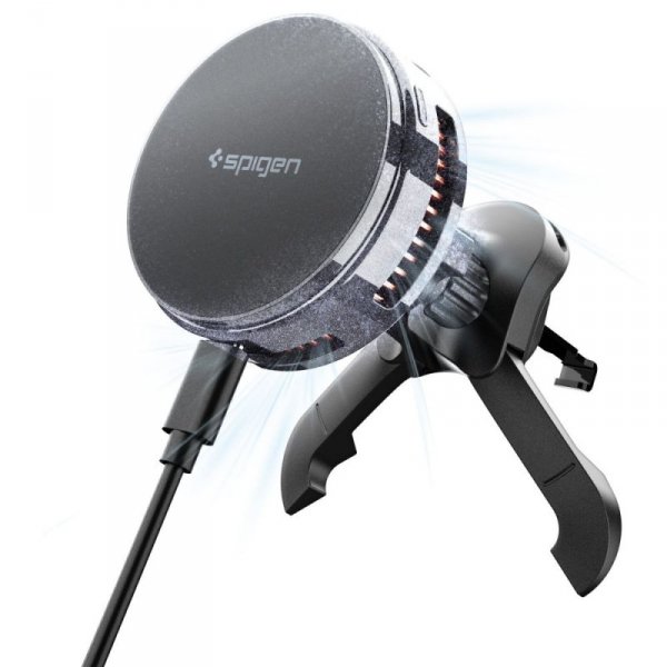 Spigen Essential EV25MFAQ: Najszybsza Ładowarka Magnetyczna 25W Qi2.2 do iPhone i Android (Kratka)
