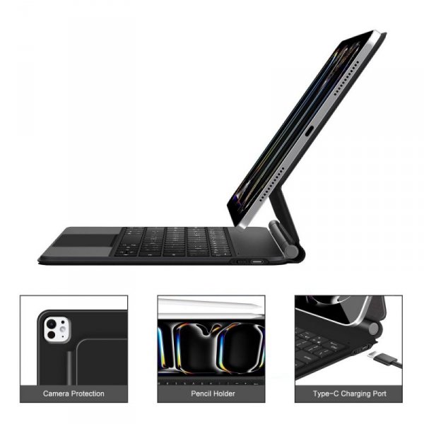 Tech-Protect SmartCase Magnetic + Keyboard iPad Pro 13” 7/8 (2024–2025) Black