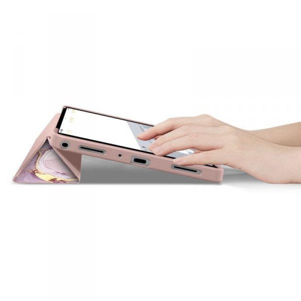 Etui we wzory do Samsung Galaxy Tab A9+ / A11+ - Tech-Protect SmartCase - Marmur (Marble)