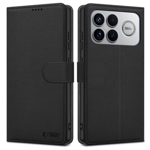 Etui z Klapką Tech-Protect Pokrowiec Portfel Książka Wallet do Xiaomi POCO F8 Ultra Czarny