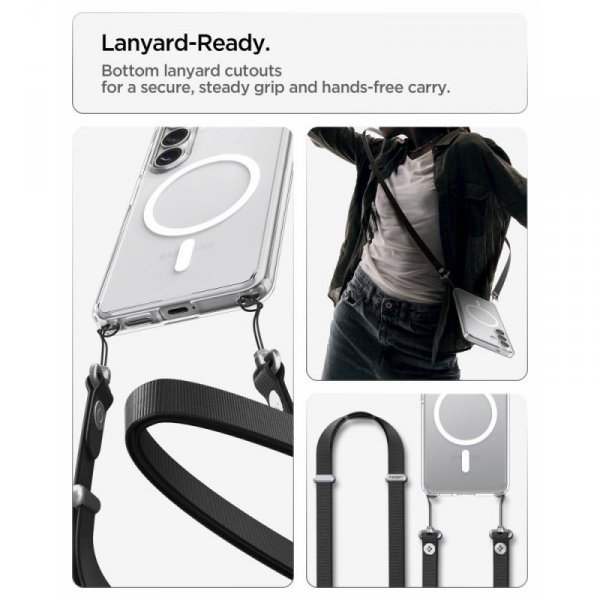 Przezroczysty Etui Spigen Ultra Hybrid Mag MagSafe do Galaxy S26 Clear/White
