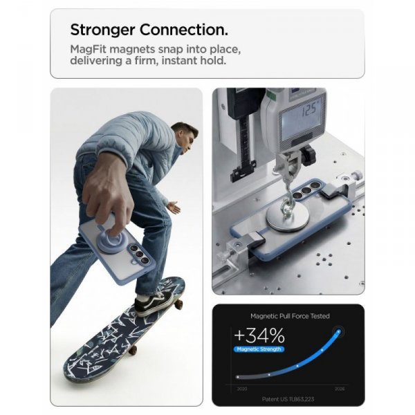 Etui Magnetyczne Spigen Ultra Hybrid Mag MagSafe do Galaxy S26 Light Blue