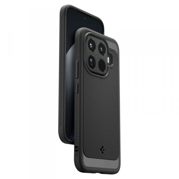 Spigen Rugged Armor do Xiaomi 15T Pro – Pancerne Etui z Technologią Air Cushion, Matte Black