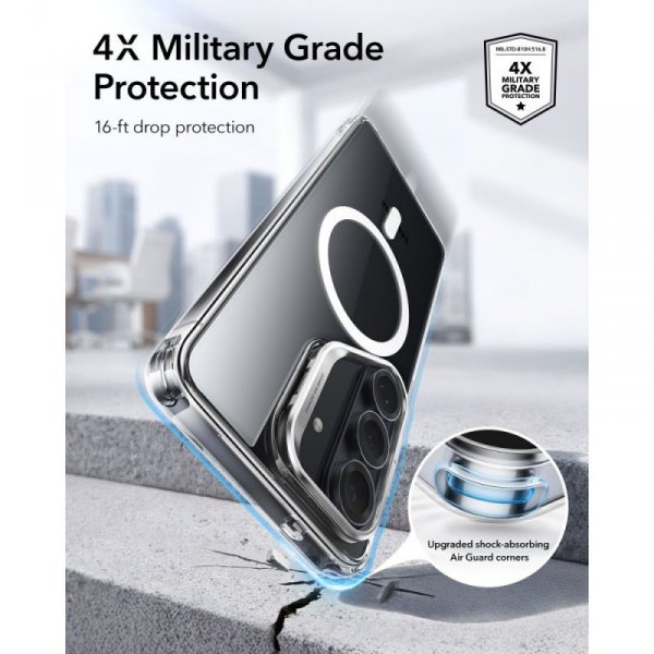 Etui MagSafe ESR Classic Hybrid do Samsung Galaxy S26 Case z podstawką Nóżka Clear