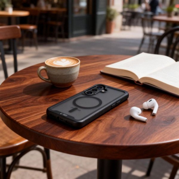 Pancerne etui MagSafe do Samsung Galaxy S26 – Tech-Protect Defense (Czarny Mat)