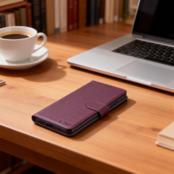 Etui z klapką do Samsung Galaxy S26 Portfel Mulberry Ciemnofioletowe