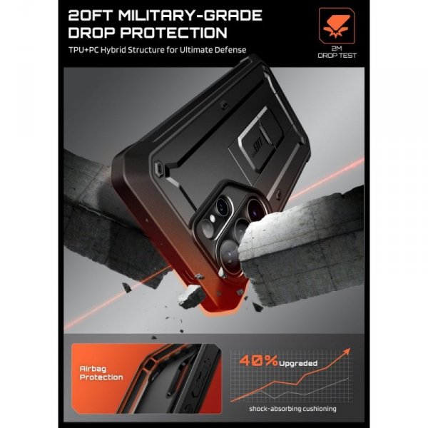 Supcase Unicorn Beetle Pro Etui i Szkło Hartowane 2-Pak do Samsung Galaxy S26 Ultra Czarny