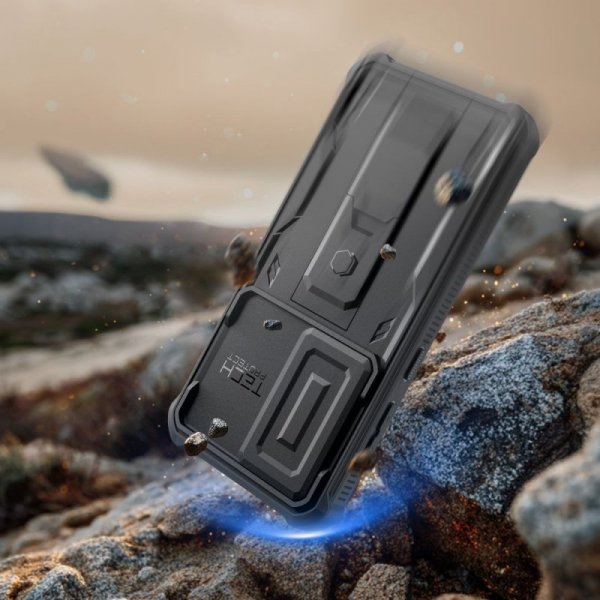 Etui 360 do Samsung Galaxy S26 Kevlar Cam+ Pancerne + Folia na Ekran Czarny Mat