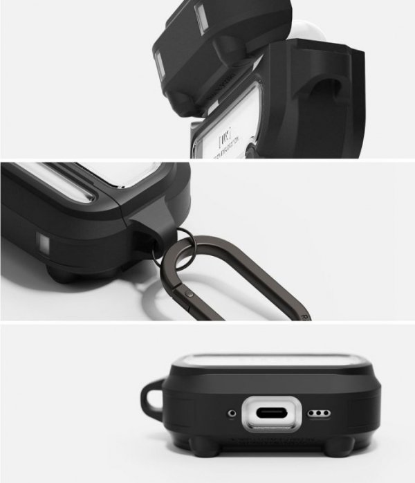 Etui Ringke UX Magnetic MagSafe do Apple AirPods Pro 3 Black/Clear