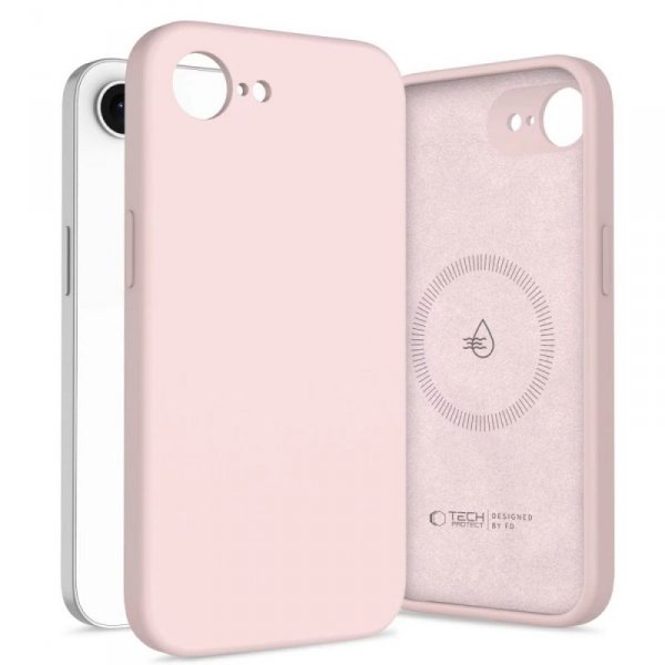 Etui Tech-Protect Silicone MagSafe do iPhone 16e / 17e Pink Pearl