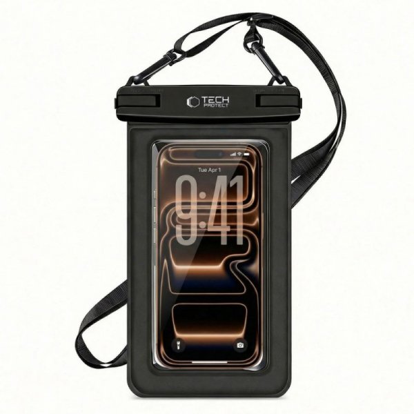 Wodoszczelne etui Tech-Protect UWC7 Universal Waterproof Floating Case 6.9 cala – czarne (black)