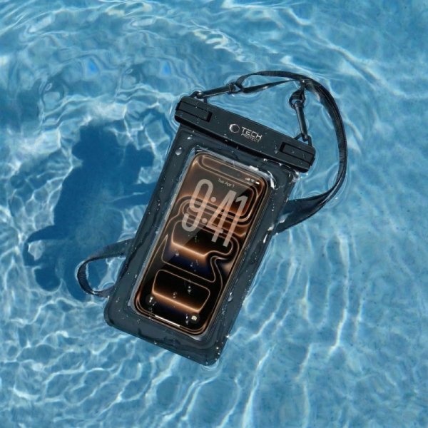Wodoszczelne etui Tech-Protect UWC7 Universal Waterproof Floating Case 6.9 cala – czarne (black)