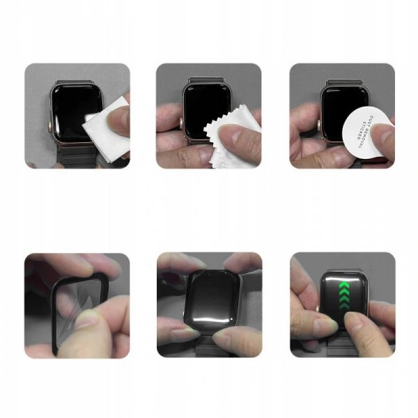 Szkło hybrydowe Tech-Protect Glass Flex+ (2-Pack) do Huawei Watch Fit 5 – Czarne (Black)