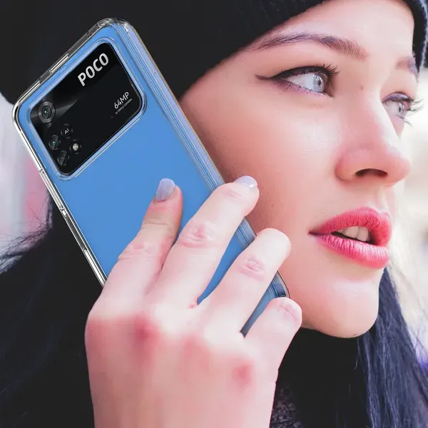 Etui silikonowe Outer Space Case do Xiaomi Poco M4 Pro 5G - niebieskie