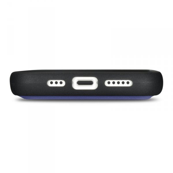 iCarer Wallet Case 2in1 etui iPhone 14 skórzany pokrowiec z klapką Anti-RFID jasnofioletowy (WMI14220725-LP)