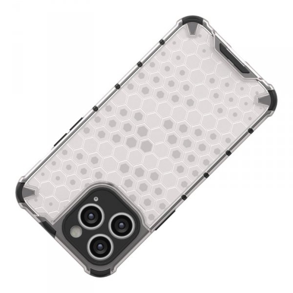 Honeycomb etui iPhone 14 Pro Max pancerny hybrydowy pokrowiec niebieskie