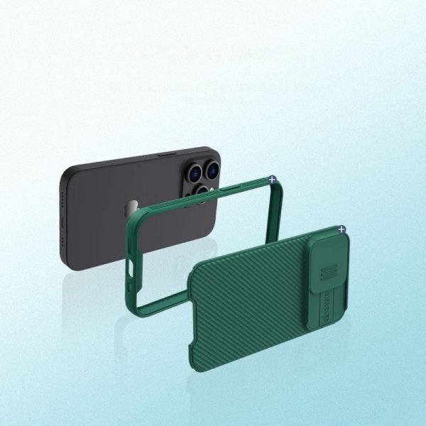 Nillkin CamShield Pro Case etui iPhone 14 Pro Max pancerny pokrowiec osłona na aparat kamerę niebieski