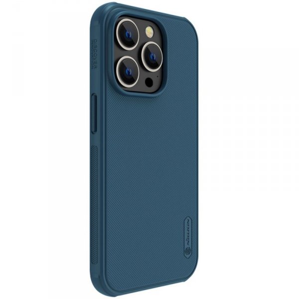 Nillkin Super Frosted Shield Pro etui iPhone 14 Pro Max pokrowiec na tył plecki niebieski