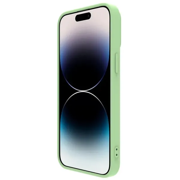 Nillkin CamShield Magnetic Silicone Case etui iPhone 14 Pro magnetyczny MagSafe pokrowiec z osłoną na aparat zielony