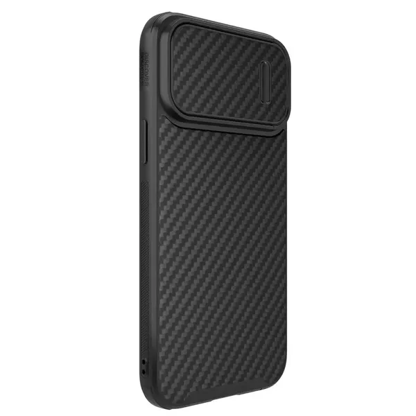Nillkin Synthetic Fiber S Case etui iPhone 14 Pro Max z osłoną na aparat czarny