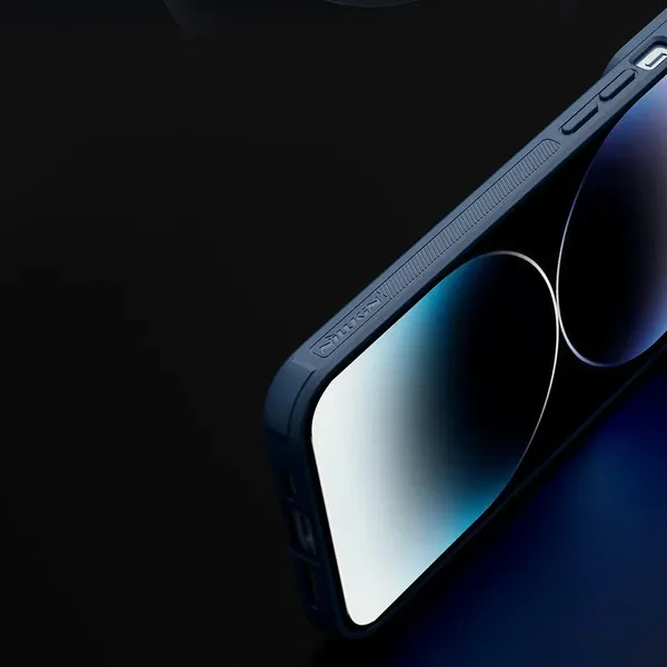 Nillkin Textured S Case etui iPhone 14 Pro pancerny pokrowiec z osłoną na aparat niebieski