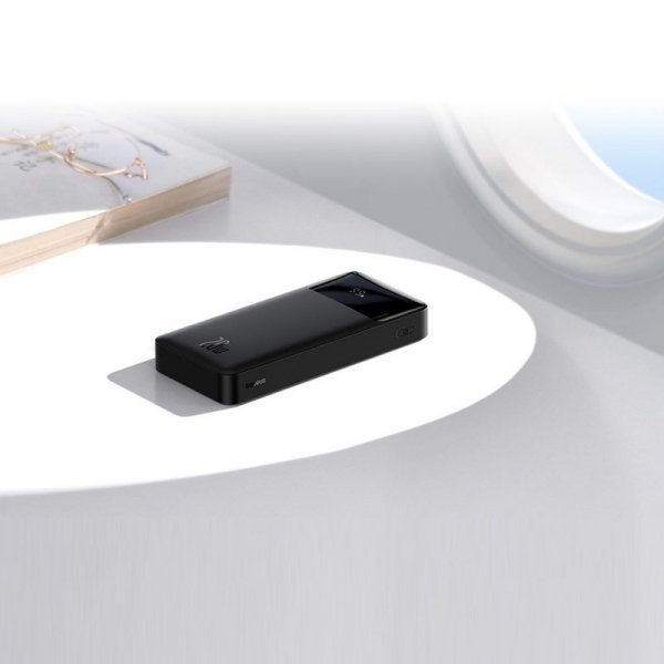 Baseus Bipow powerbank z szybkim ładowaniem 20000mAh 20W biały (Overseas Edition) + kabel USB-A - Micro USB 0.25m biały (PPBD050