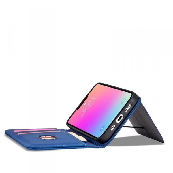 Magnet Card Case etui Samsung Galaxy S23+ pokrowiec z klapką portfel podstawka niebieskie