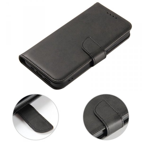 Magnet Case etui Motorola Moto E32 pokrowiec z klapką portfel podstawka czarne