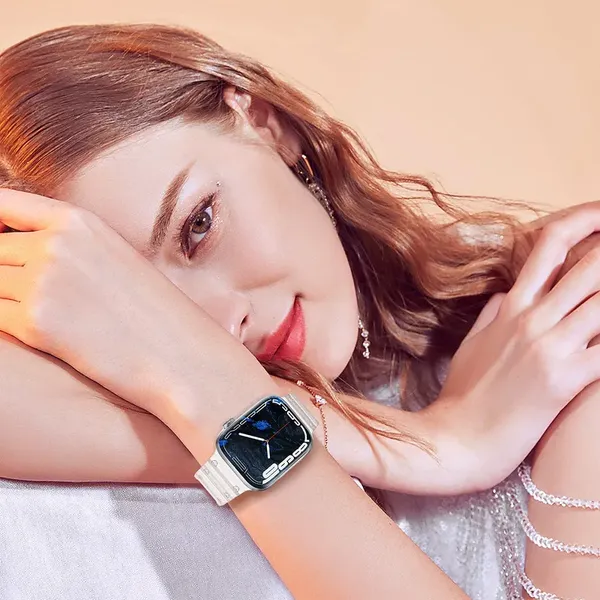 Pasek Strap Triple Protection do Apple Watch 42 / 44 / 45 / 49 mm opaska bransoleta - biały