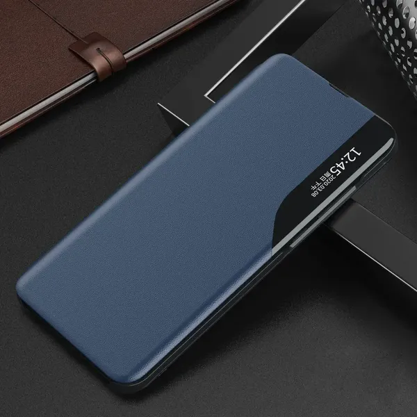 Eco Leather View Case etui Samsung Galaxy A54 5G z klapką podstawka niebieskie