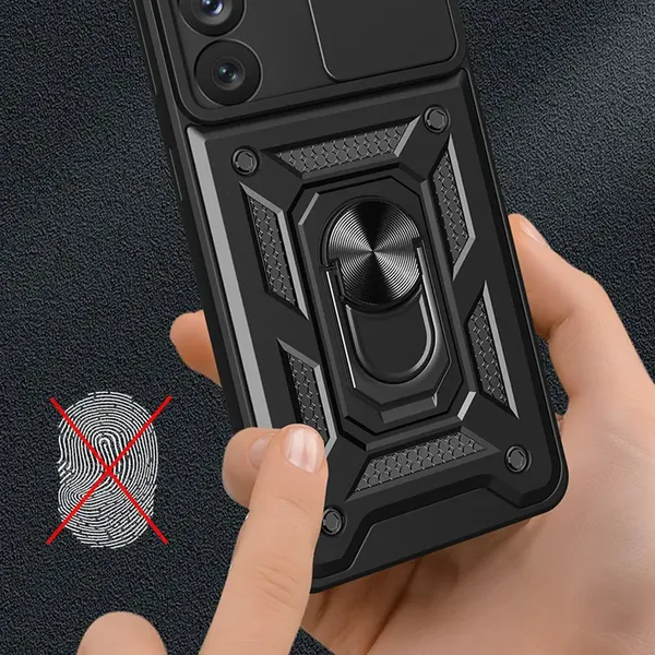 Hybrid Armor Camshield etui do Samsung Galaxy S23 pancerny pokrowiec z osłoną na aparat czarne