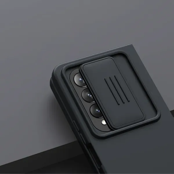 Nillkin CamShield Silky Silicone Case etui Samsung Galaxy Z Fold 4 silikonowy pokrowiec z osłoną na aparat zielone