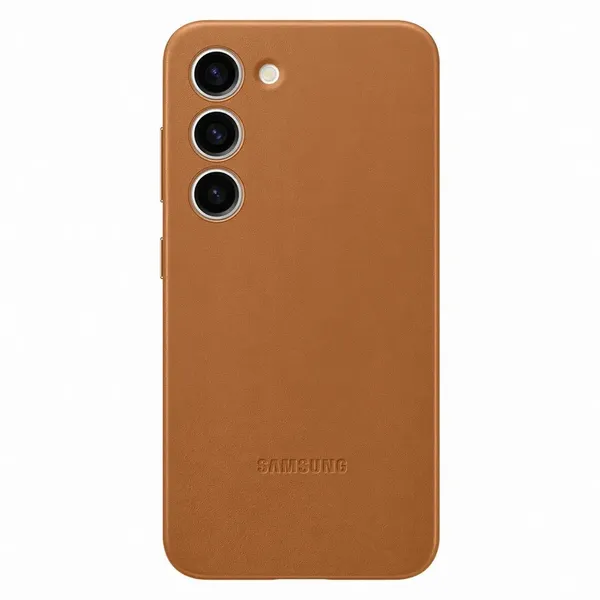 Samsung Leather Cover etui Samsung Galaxy S23 pokrowiec z naturalnej skóry camel (EF-VS911LAEGWW)