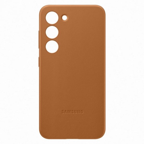 Samsung Leather Cover etui Samsung Galaxy S23 pokrowiec z naturalnej skóry camel (EF-VS911LAEGWW)