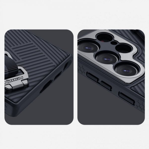 Nillkin Strap Case etui do Samsung Galaxy S23 Ultra pancerny pokrowiec z paskiem na rękę niebieskie