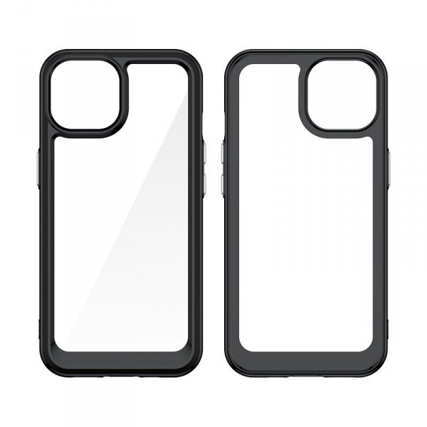 Wzmocnione etui Outer Space z elastyczną ramką do iPhone 15 - czerwone