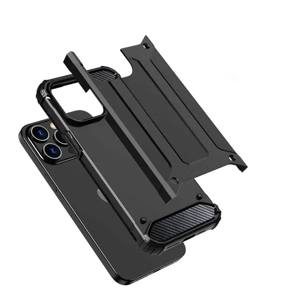 Pancerne etui do iPhone 15 Pro Max Hybrid Armor - czarne