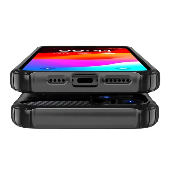 Pancerne etui do iPhone 15 Plus Hybrid Armor - czarne