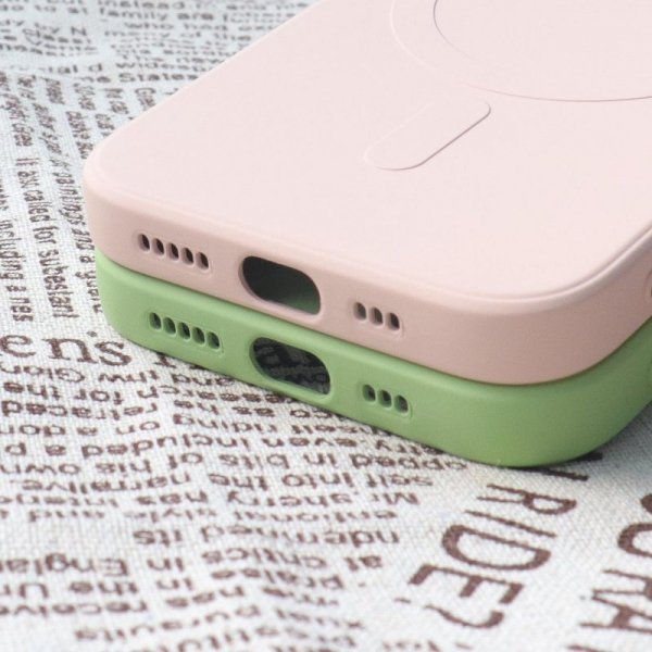 Silikonowe etui kompatybilne z MagSafe do iPhone 15 Pro Silicone Case - kremowe