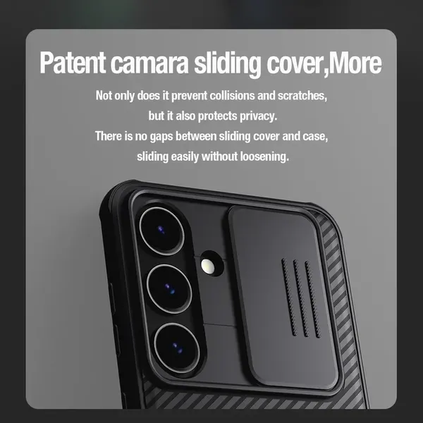 Etui Nillkin CamShield Pro pancerne z osłona na aparat do Samsung Galaxy S24+ - czarne