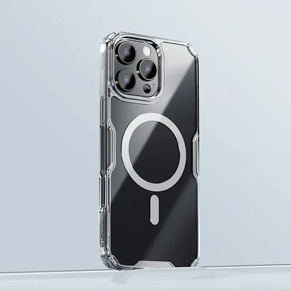 Etui Nillkin Nature Pro Magnetic Case z MagSafe na iPhone 16 - przezroczysto-białe