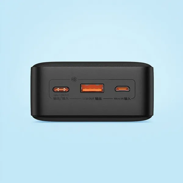 Powerbank Baseus Airpow Fast Charge 20W 30000mAh z kablem USB-C - USB-C 30cm - czarny