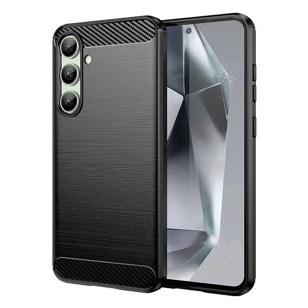 Etui silikonowe Carbon Case do Samsung Galaxy S24 FE - czarne