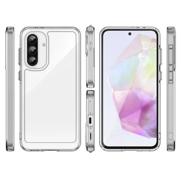 Etui Outer Space Case do Samsung Galaxy A56 pokrowiec z elastyczną ramką - przezroczyste