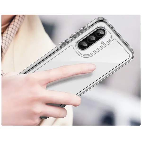 Etui Outer Space Case do Samsung Galaxy A26 pokrowiec z elastyczną ramką  - przezroczyste