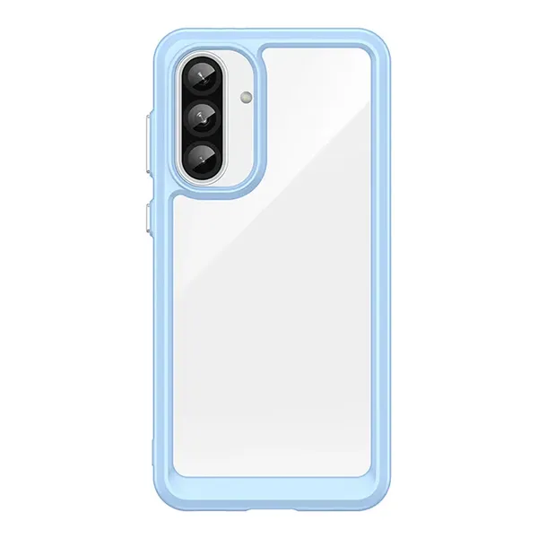 Etui Outer Space Case do Samsung Galaxy A36 pokrowiec z elastyczną ramką  - niebieskie