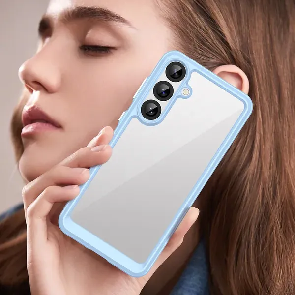 Etui Outer Space Case do Samsung Galaxy A36 pokrowiec z elastyczną ramką  - niebieskie