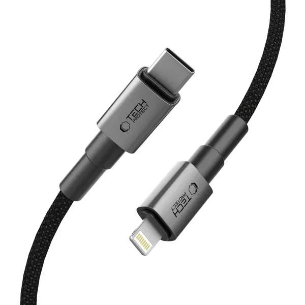 Kabel Tech-Protect UltraBoost DNA USB-C / Lightning PD27W/3A 100 cm - szary