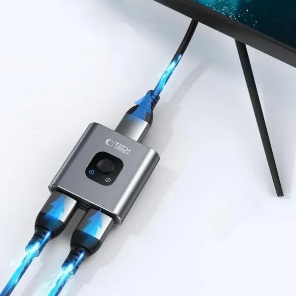 Adapter Tech-Protect HB07 HUB Adapter 2w1 HDMI 4K 60HZ - szary